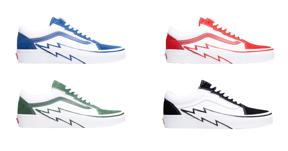 Vans old skool with lightning bolt best sale